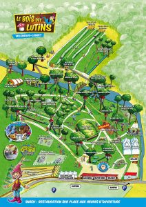 Plan du parc d'attractions du bois des lutins