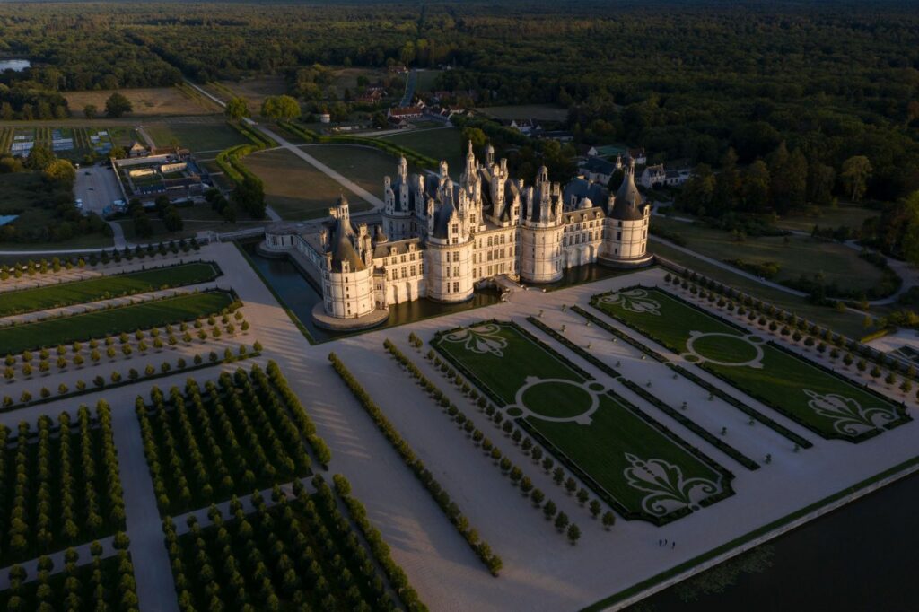 Vue du chateau de Chambord, dans la Loire