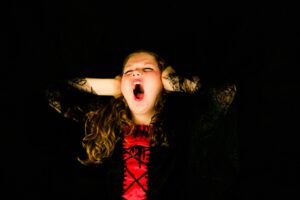 Une personne effrayée
