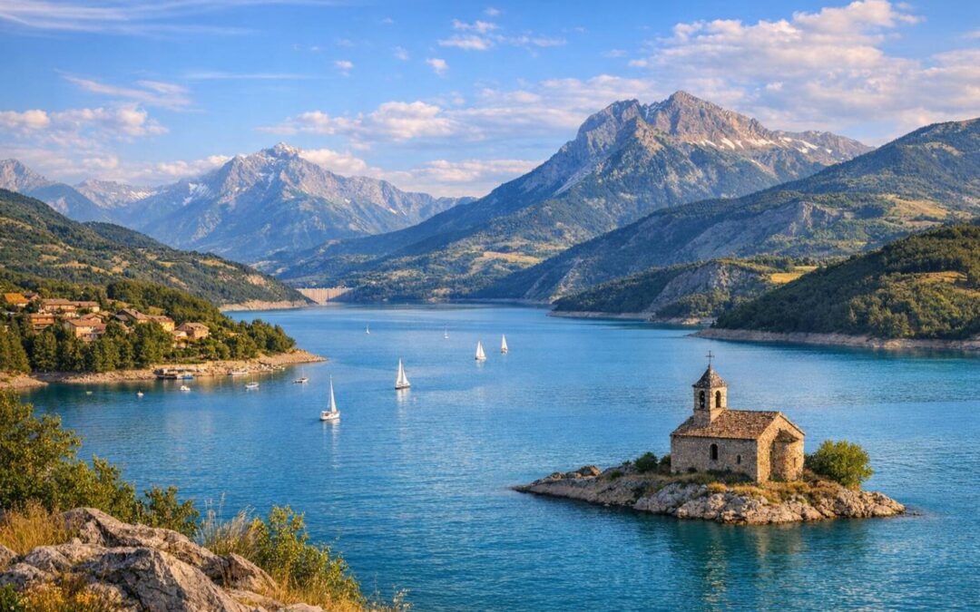 Histoire et patrimoine autour du lac de Serre-Ponçon.